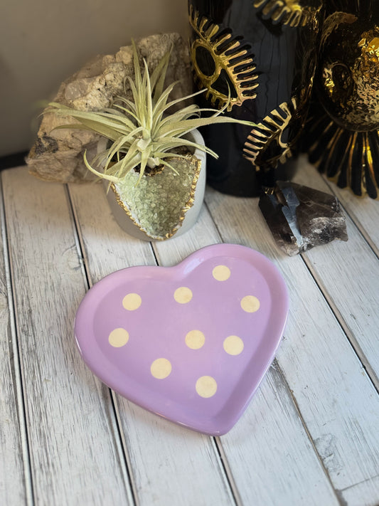Purple Heart Candle Melting Plate - large