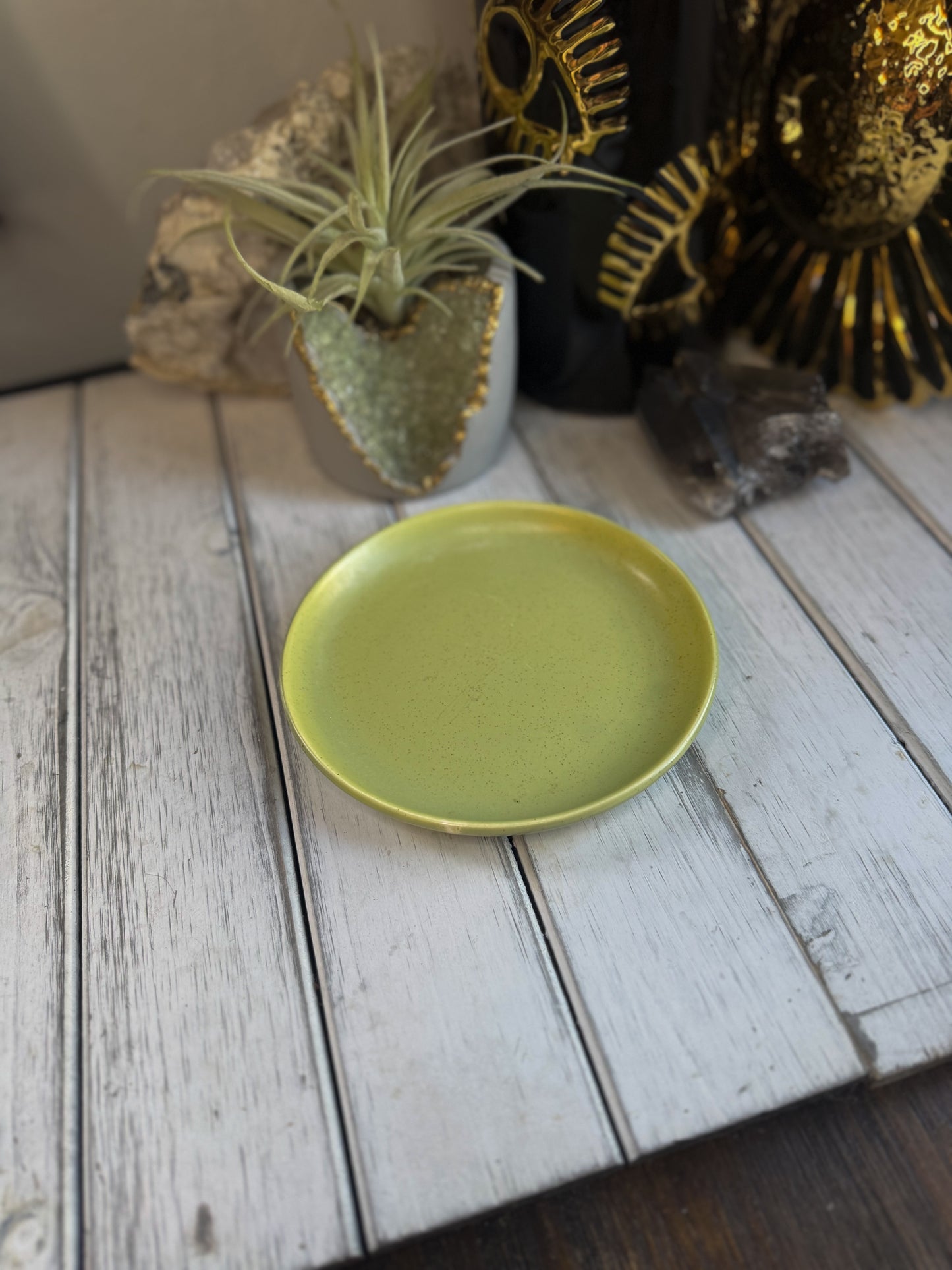 Green Candle Melting Plate - large