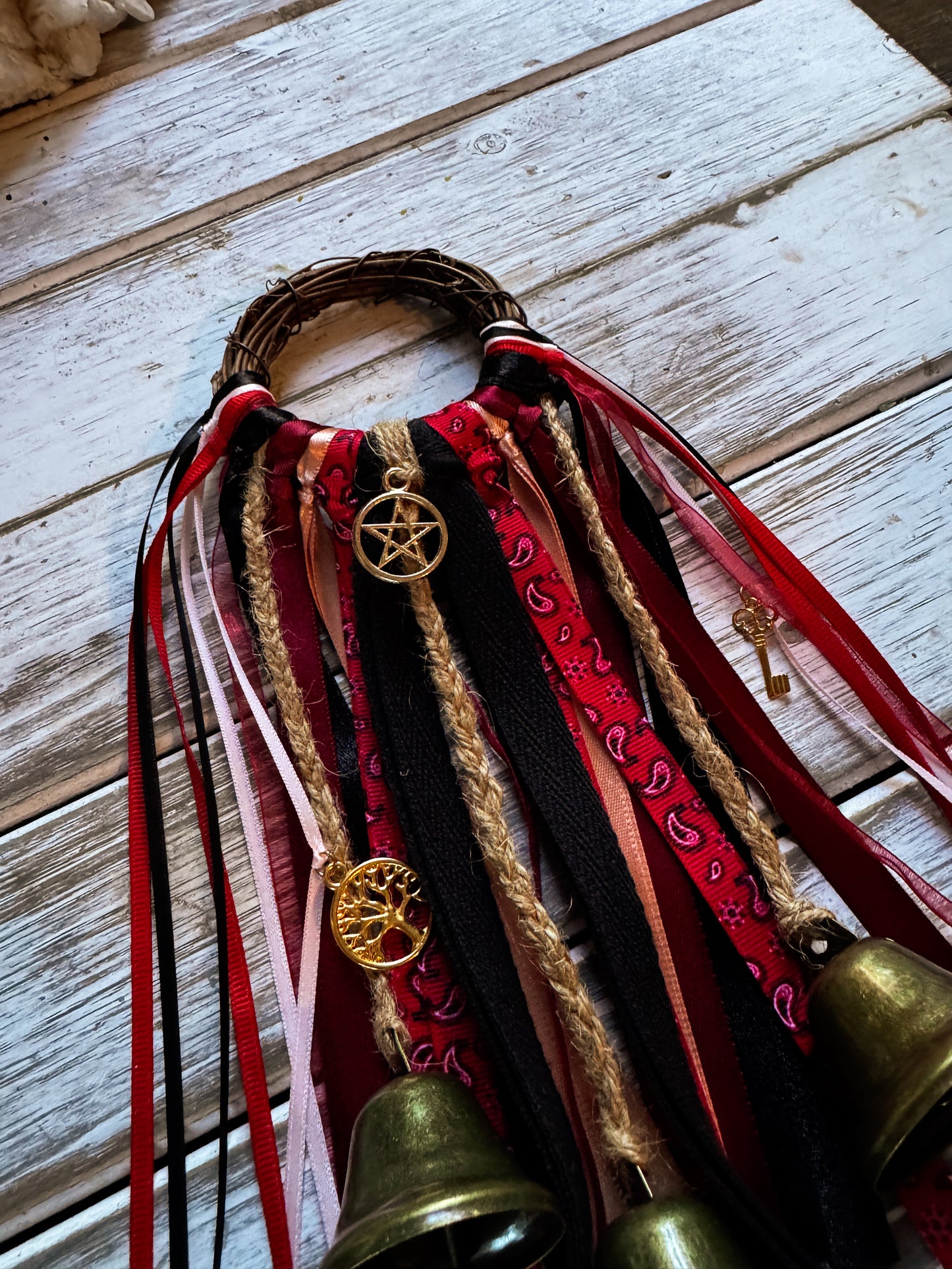 Crimson Warden Witch Bells