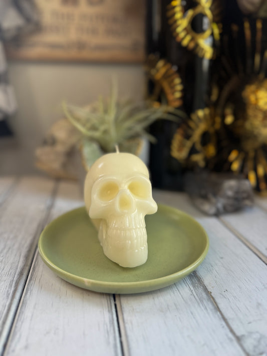 Green Candle Melting Plate - large