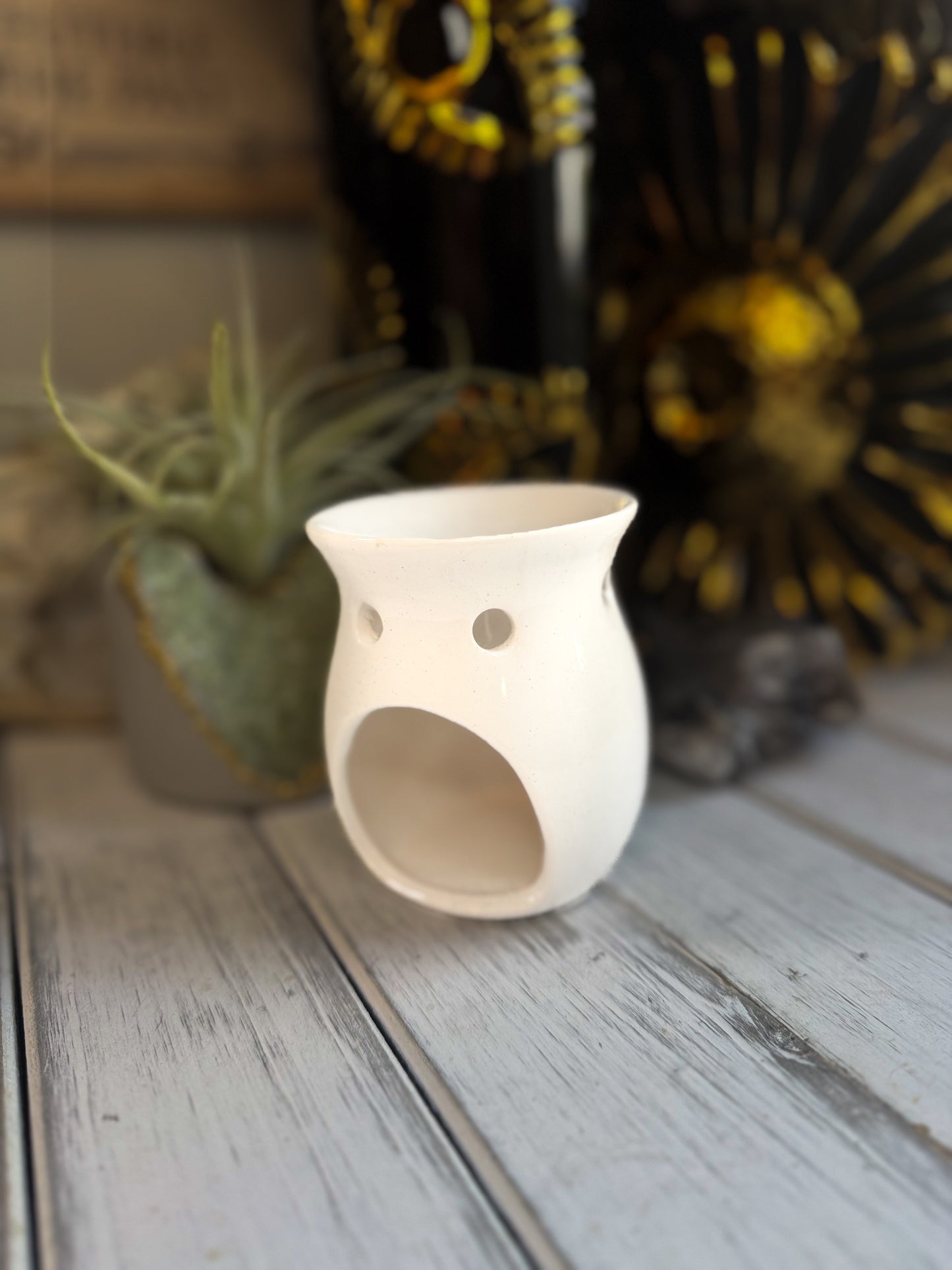 White Ceramic Tealight Wax Melter