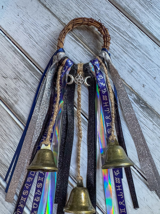 Zodiac Moon Witch Bells
