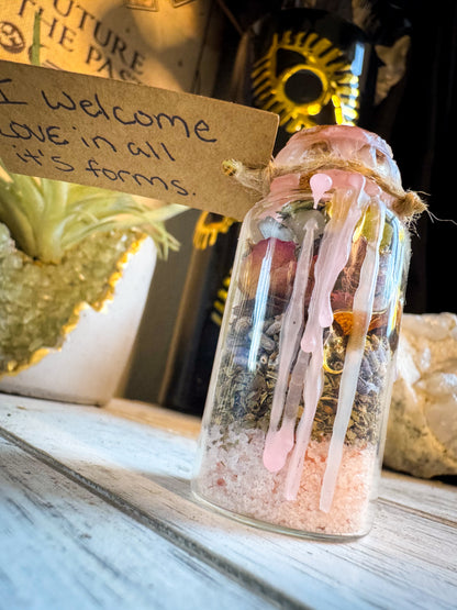 Velvet Heart Love Spell Jar