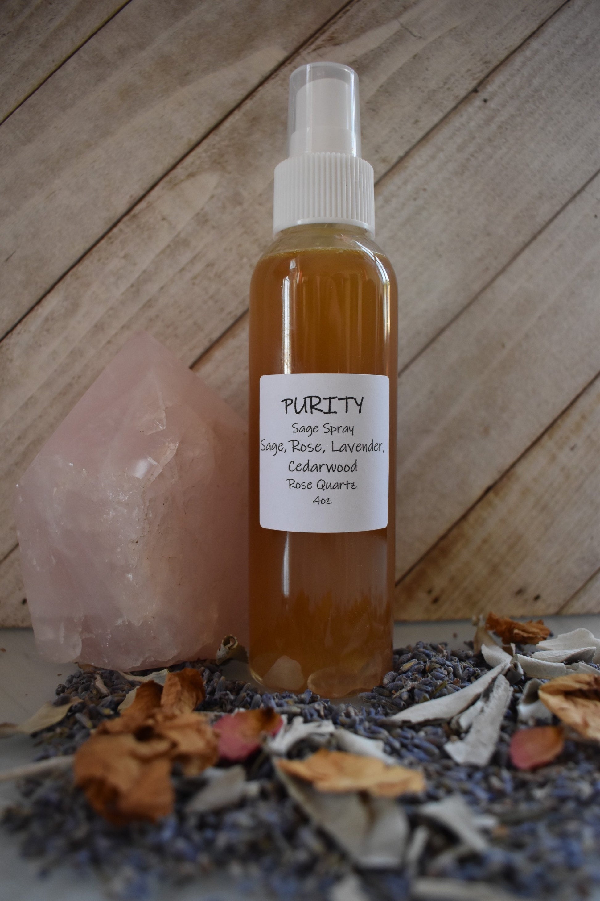 Purity - Heart Opener/Cleansing spray infused with Rose Quartz