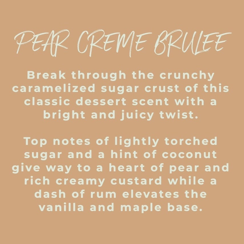 Pear Creme Brulee w/ Peridot (pack of 4 soy wax tealights)
